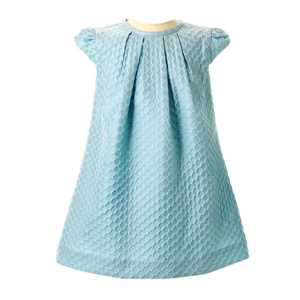 Rachel Riley blue shimmer shift dress, size 4